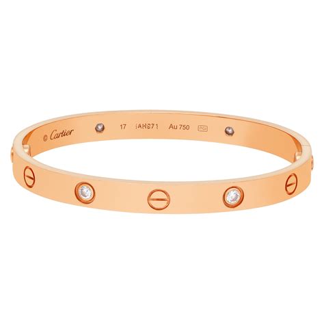 cartier love bracelet 4 diamonds weight|cartier love bracelet no diamonds.